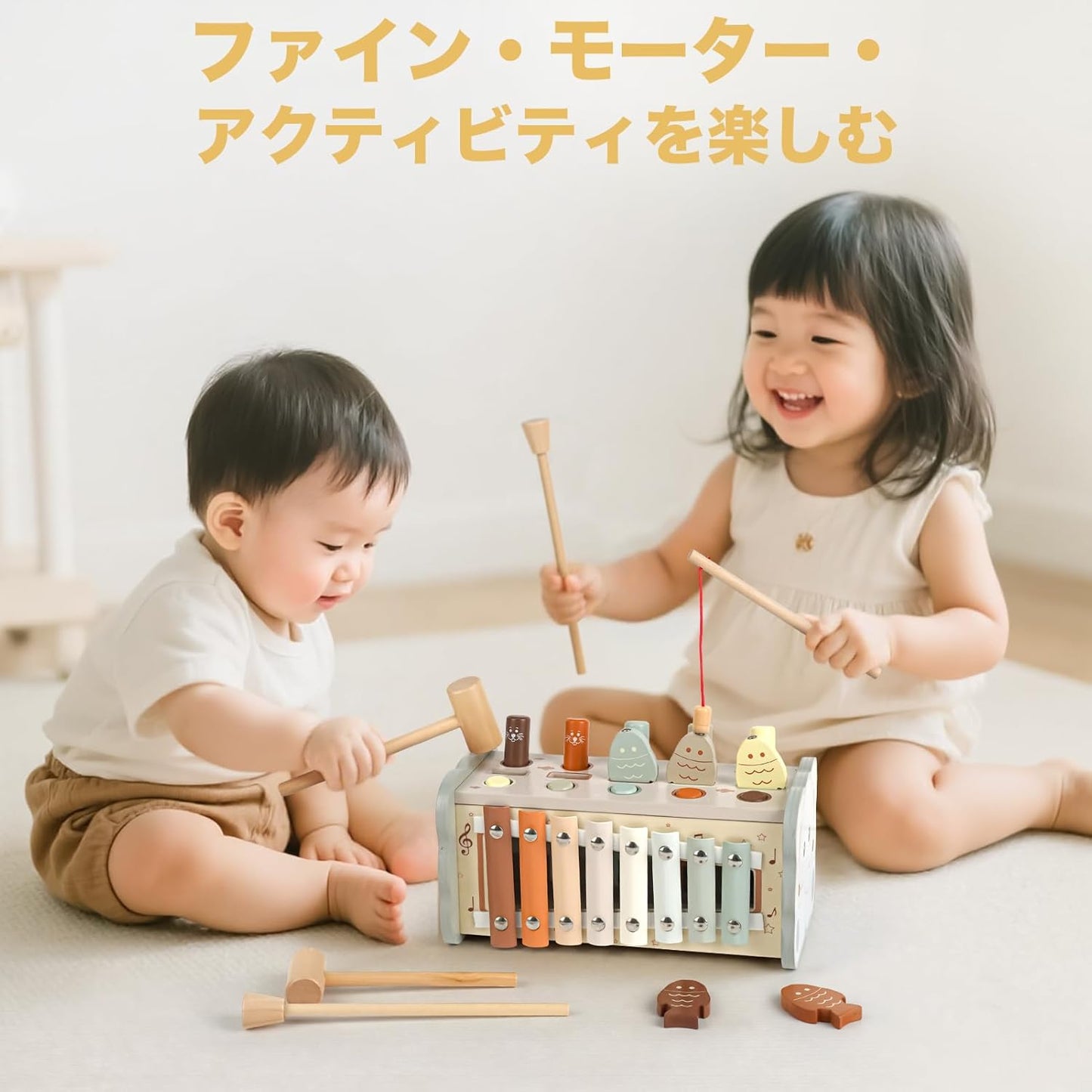 Montessori Toys for Boys and Girls, Educational Toys, Wooden Toys 1, 2, 3 Years Old, Birthday Gift, Hammer Toy, Fingertip Education, Montessori Teaching Tool, Early Development, Fingertip Training,