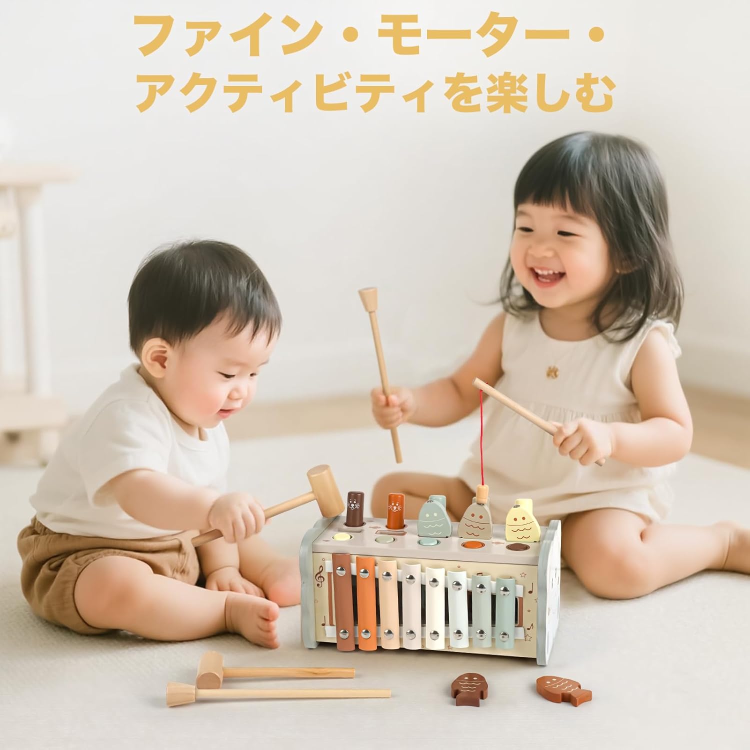 Montessori Toys for Boys and Girls, Educational Toys, Wooden Toys 1, 2, 3 Years Old, Birthday Gift, Hammer Toy, Fingertip Education, Montessori Teaching Tool, Early Development, Fingertip Training,