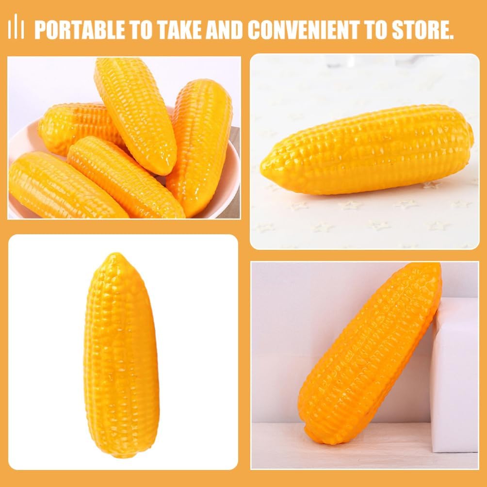 TOYMYTOY Vegetable Model Corn Food Sample Vegetable Decoration Vegetable Object Figurine Samples Toy Props DIY Decoration Model Set of 6