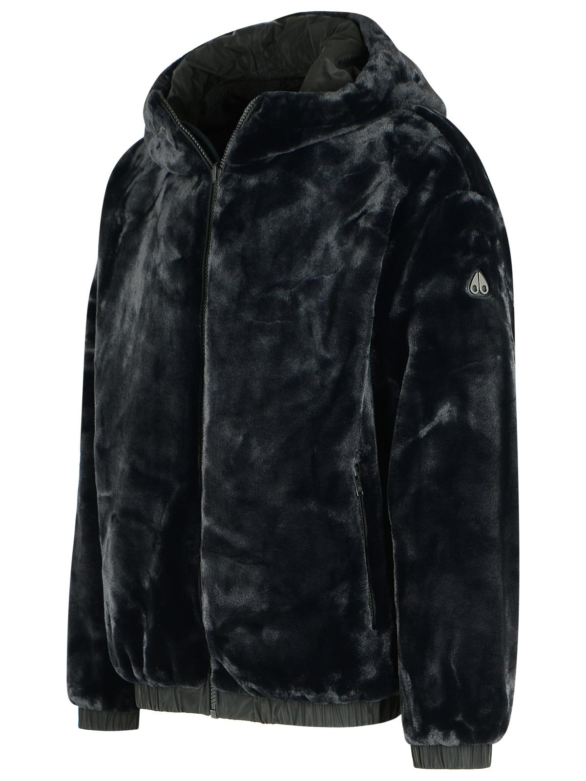 Moose ムースナックルズ「ボーダーバニー」リバーシブルブラックポリエステルスウェットシャツ - Image 6