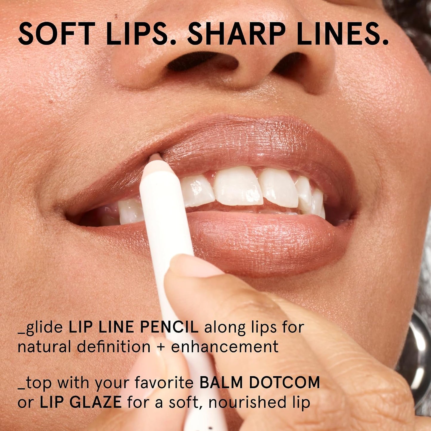 Glossier Lip Line, Bit - Mauve Lip Liner Pencil, Long Lasting Water-Resistant Smudge-Resistant Transfer-Resistant Medium Coverage Definer with Jojoba Oil, Natural Shape and Tones for Sensitive Skin