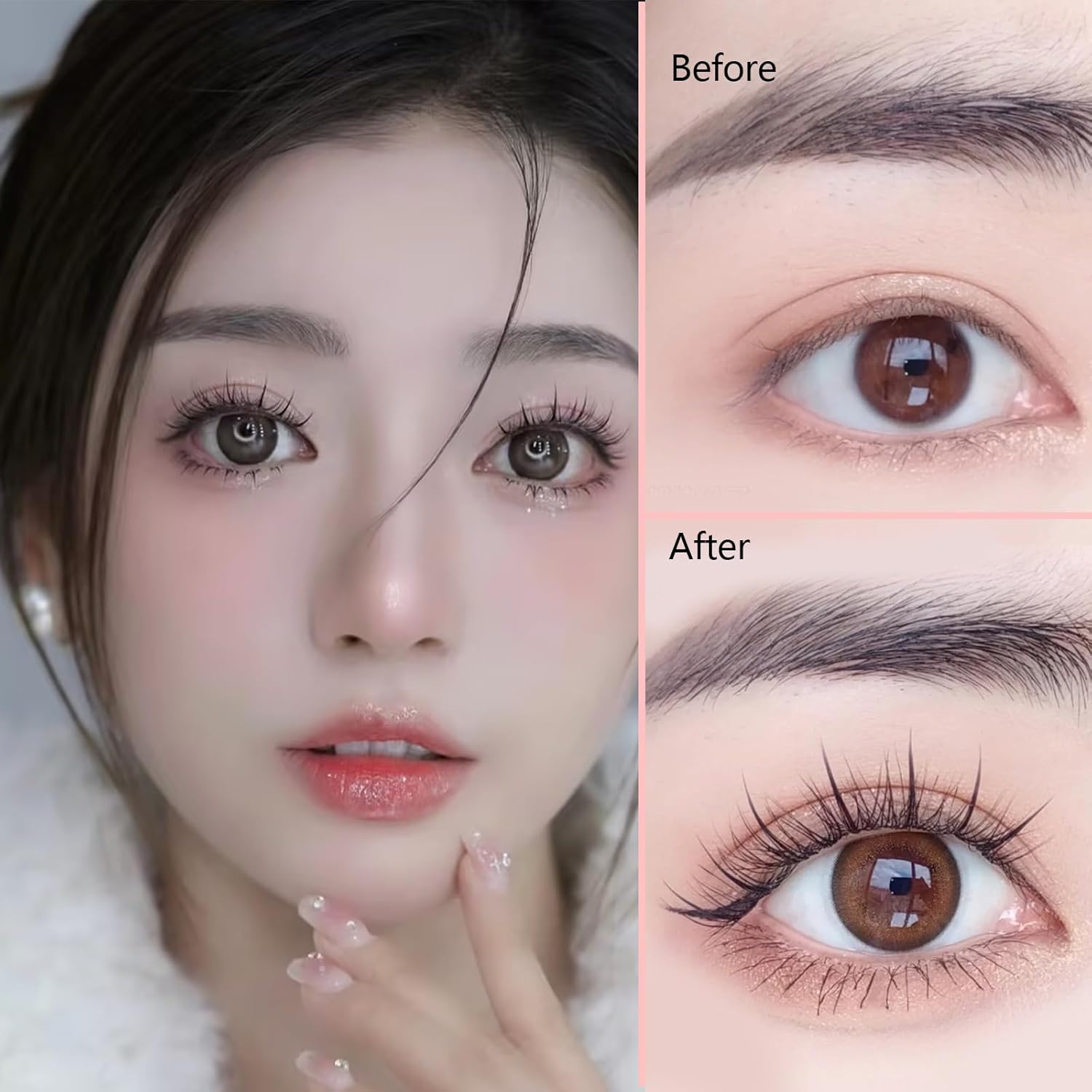 LASHIDOL False Eyelashes Natural Soft Thin Black Axis Handmade False Eyelashes Natural False Eyelashes Reusable Home DIY Daily Makeup 5 Pairs (Grace Idol)