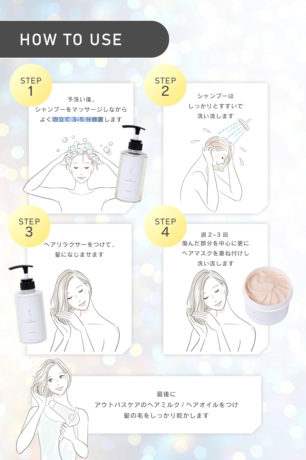 Irit Luminous Hair Relaxer, 13.5 fl oz (400 ml), Hair Treatment, Emulsion, Human Type Ceramide, Natural Moisturizer, Unstitched Supervision