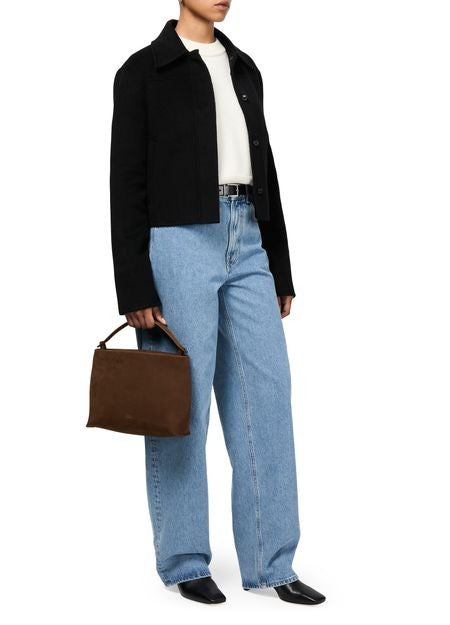 LOULOU STUDIO Zhanna ウール ボックスシルエット ショートコート - Image 6