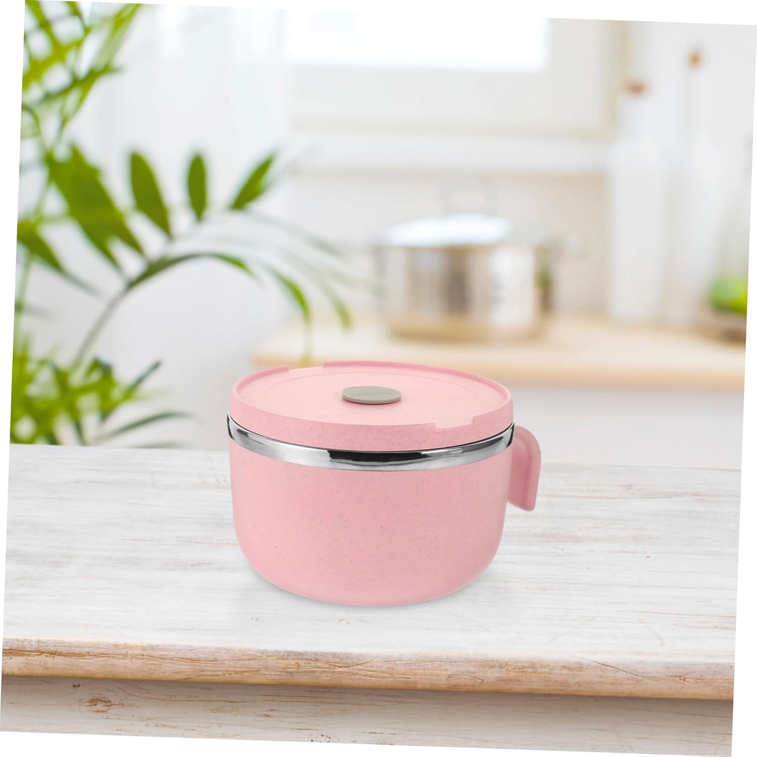 OUNONA 1 Set, Instant Noodle, Asian Soup Bowl, Korean Ramen, Hot Pot, Soup Bowl, With Lid, Japanese Cuisine, Ramen Ramen Ramen Rice Bowl Set, College Essentials, Large Soup Bowl, Portable