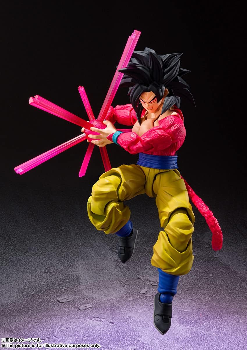 S.H. Figuarts Dragon Ball Z Super Saiyan 4 Son Goku, Approx. 5.9 inches (150 mm), PVC & ABS, Pre-painted Action Figure