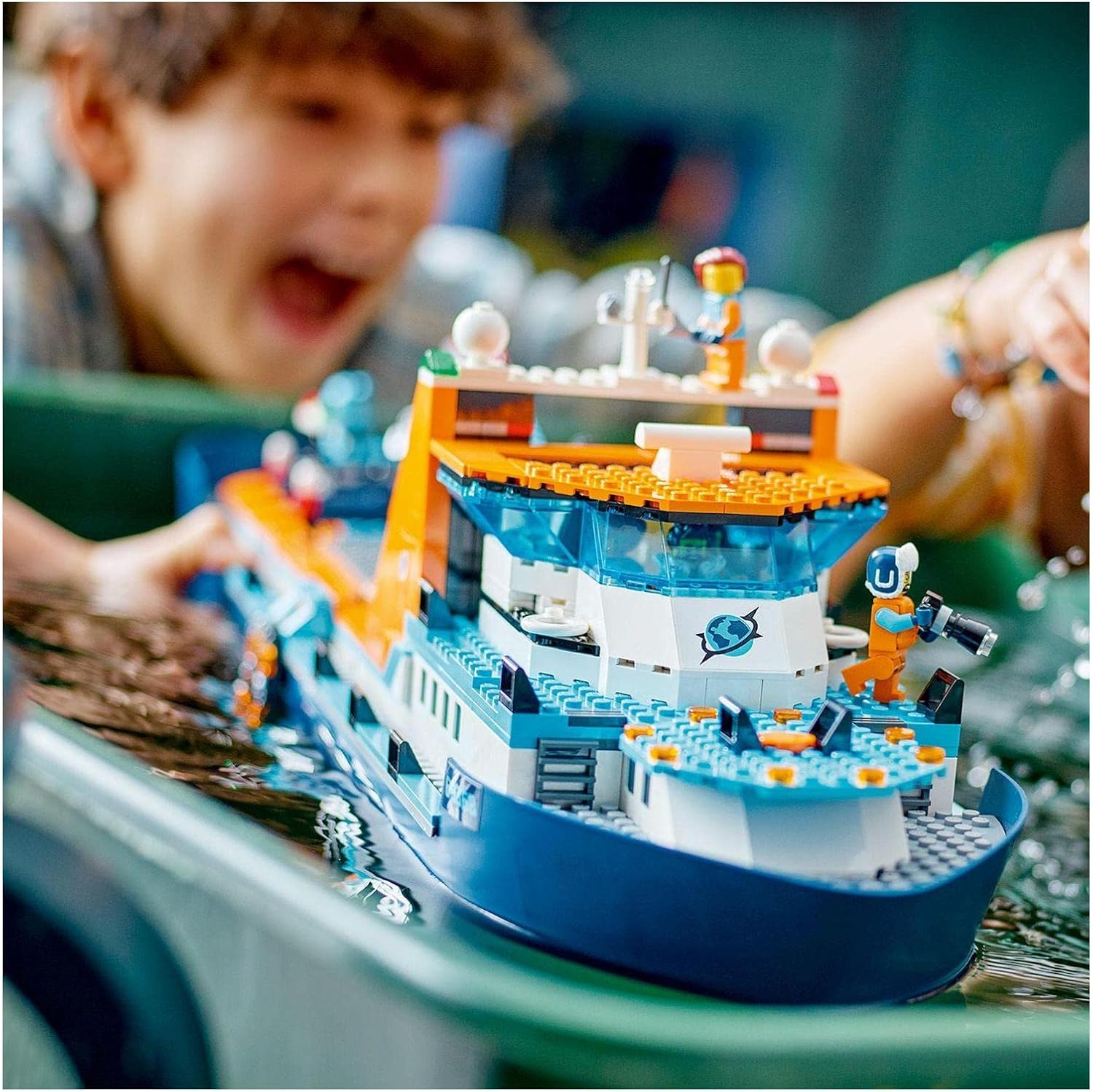 LEGO City Arctic Explorer Ship Toy Blocks, Present, Birthday, For Boys and Girls, Ages 7, 8, 9, Elementary School Students, City Building, Vehicles, Cars, Mini Cars 60368