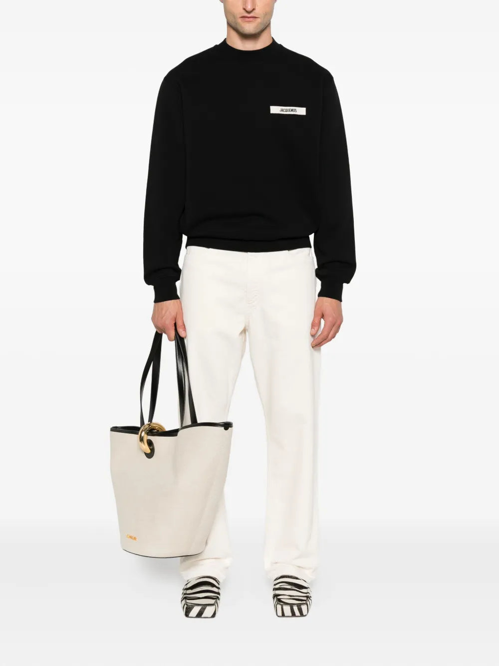 Jacquemus Jacquemusロゴプラーク付きグロス穀物クルーネックスウェットシャツ - Image 6
