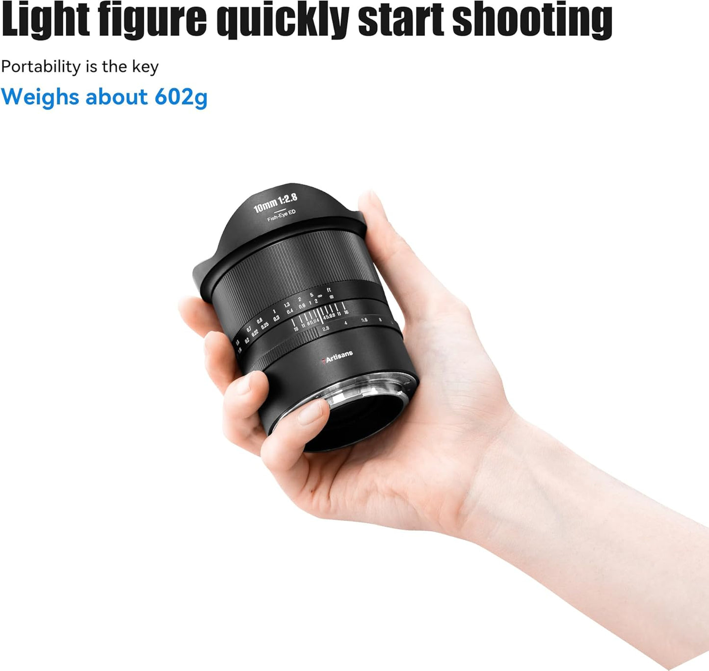 7artisans 10mm F2.8 II Full Frame Super Wide Angle Fisheye Lens with 185° Manual Focus for Leica/Panasonic/Sigma L Serise Mirrorless Cameras