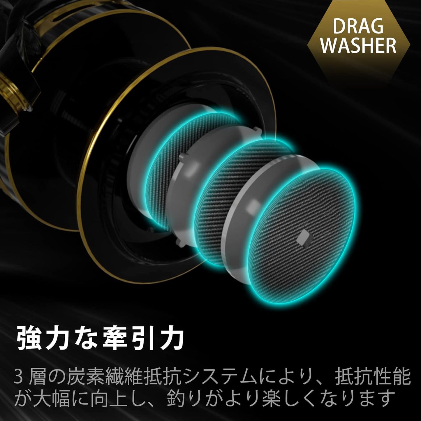 Watachamp Orion Spinning Reel (for Yaen), Throwing Reel, Far Throw Reel, Fishing Reel, BR 6000, 7+1, Ball Bearing, Max Drag 33.1 lbs (15 kg)