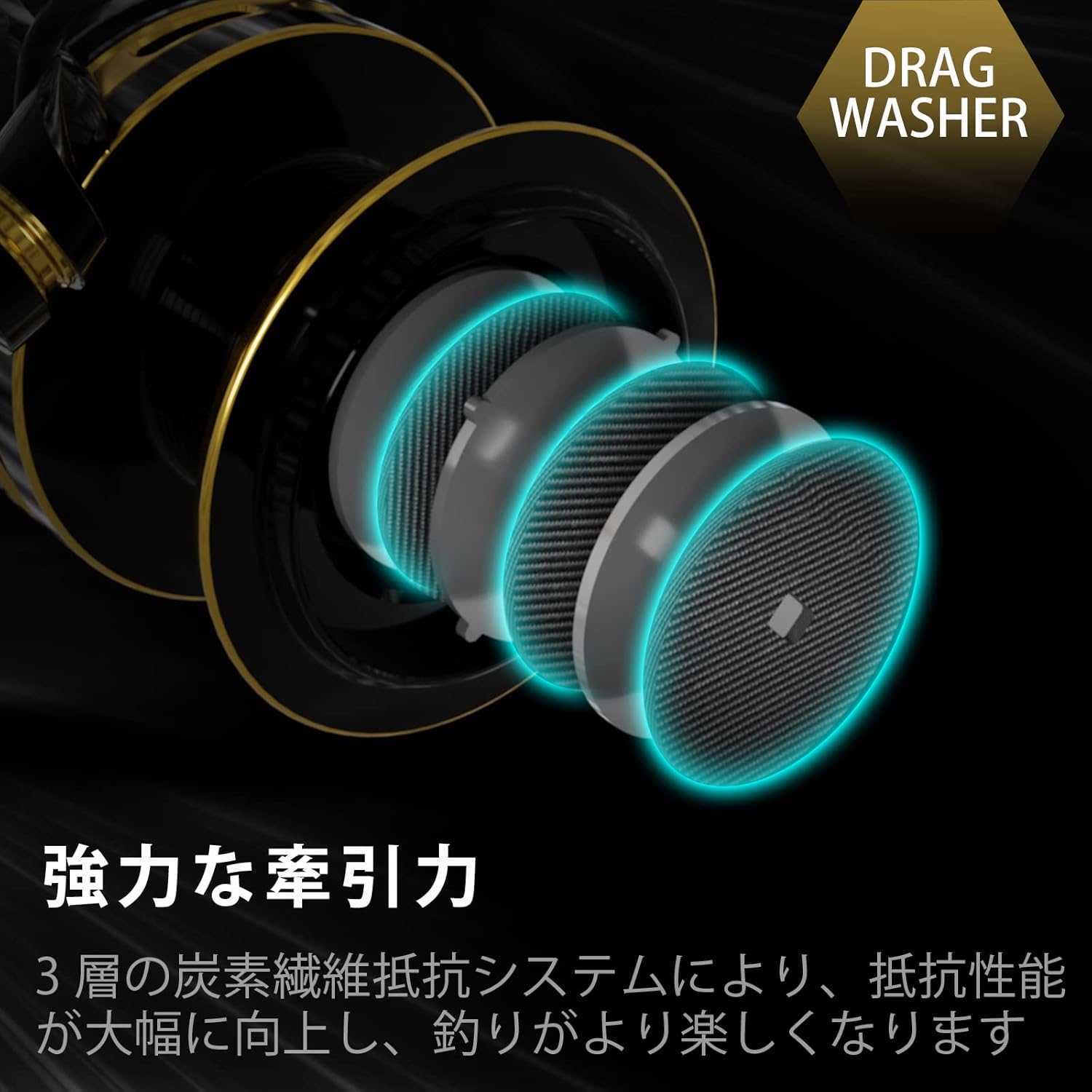 Watachamp Orion Spinning Reel (for Yaen), Throwing Reel, Far Throw Reel, Fishing Reel, BR 6000, 7+1, Ball Bearing, Max Drag 33.1 lbs (15 kg)