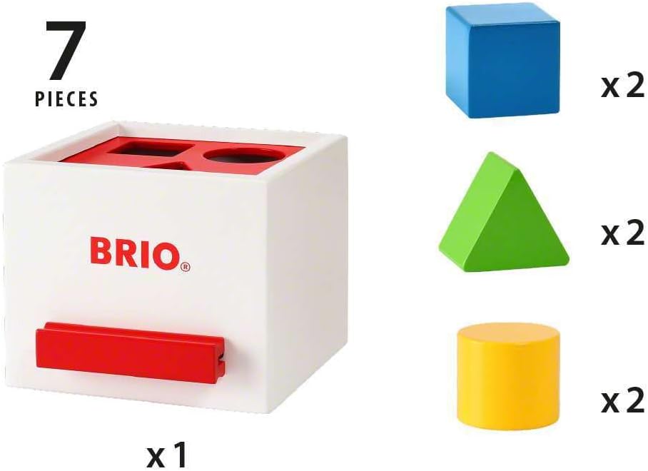 Brio (Brio) Shape Matching Box (White) 30250 Suitable for Ages 1 and Up [Toy, Wooden Toy, Gift (Birthday/Christmas)]