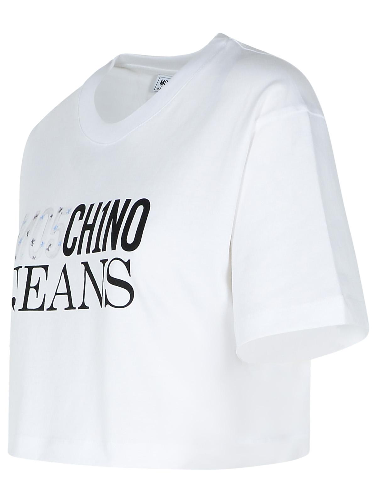 Moschino モスキーノジーンズホワイトコットンTシャツ - Image 6