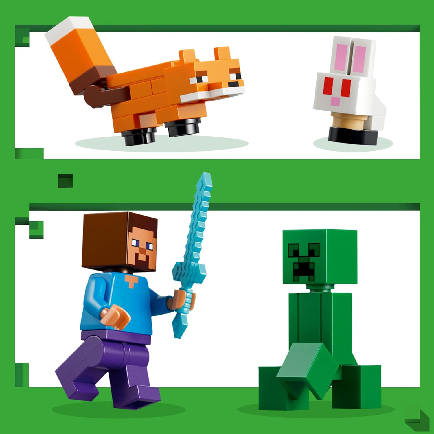 Lego Minecraft Steve Tiga's Adventure Toy Birthday Present Blocks Educational Toy for Boys Girls Children 6 7 8 9 Years Old Game Pretend Play Pretend Play Pretend Play
