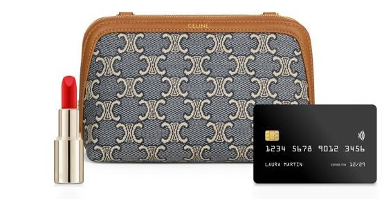 CELINE Clutch on chain in jacquard Triomphe all over - Image 6
