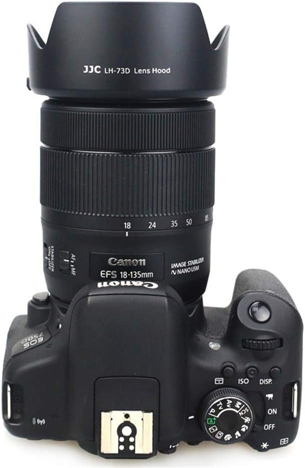 JJC EW-73D Reversible Lens Hood for Canon RF 24-105mm F4-7.1 IS STM & EF-S 18-135mm F3.5-5.6 IS USM Lens Compatible with Canon EOS R5 R6 RP R 90D 80D 77D