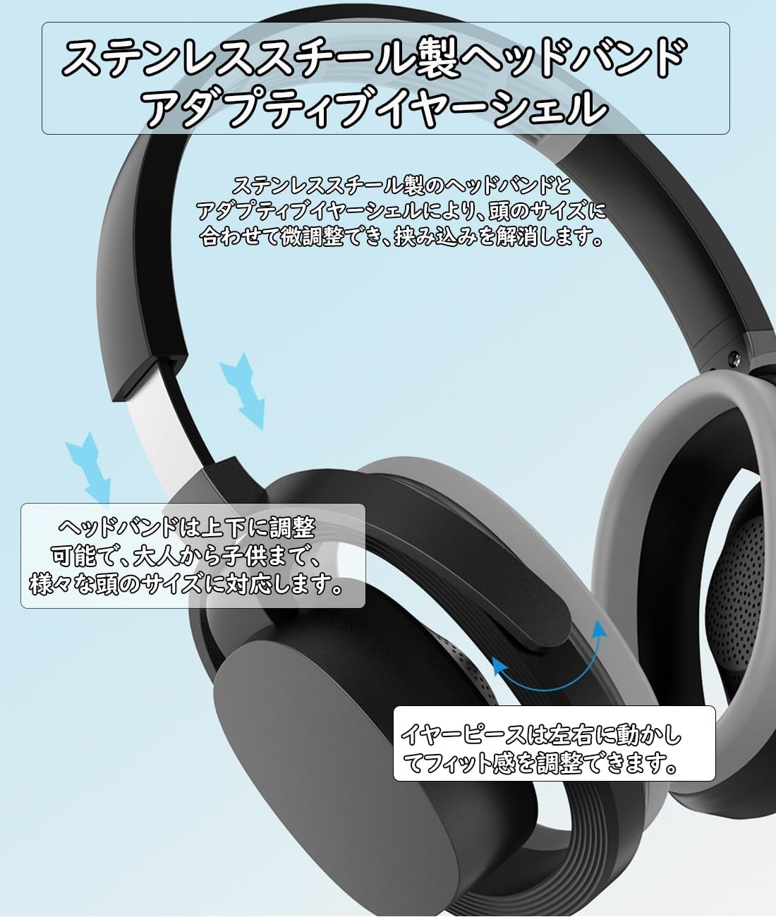Headphones, Bluetooth 5.4, Wireless Headphones, Hollow Earmuffs + Open Design, Hear Ambient Voices, Built-in Mic, Hands-free Calling, Bluetooth Headphones, 1.6 inches (40 mm), HDD, Driver Unit, HIFI