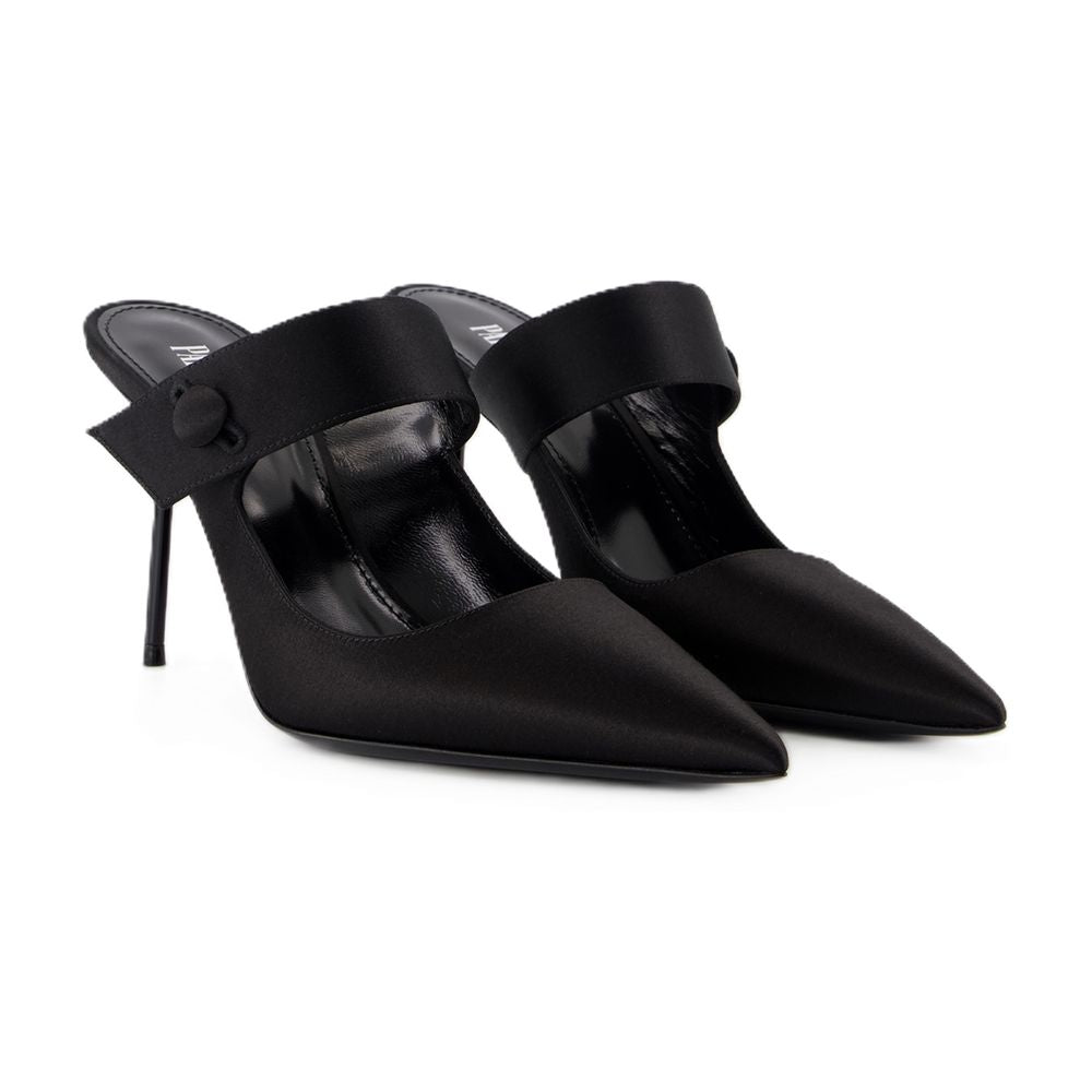 Paris Lidia Couture Sabot 90 Pumps Paris Texas Silk Black - Image 6