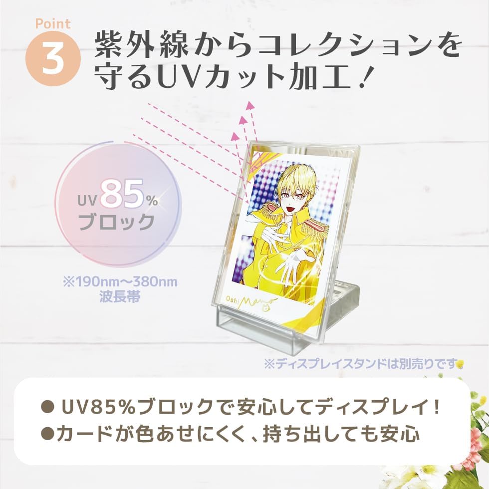 Kashima Seisakusho Oshimamo Mini Cheki Case, Hard Case, Clear Case, Otaku Activity Protection, Trading Card, Business Card, Cheki-Style Card Collection (Mini Cheki Case (3 Cards x 1 Piece))