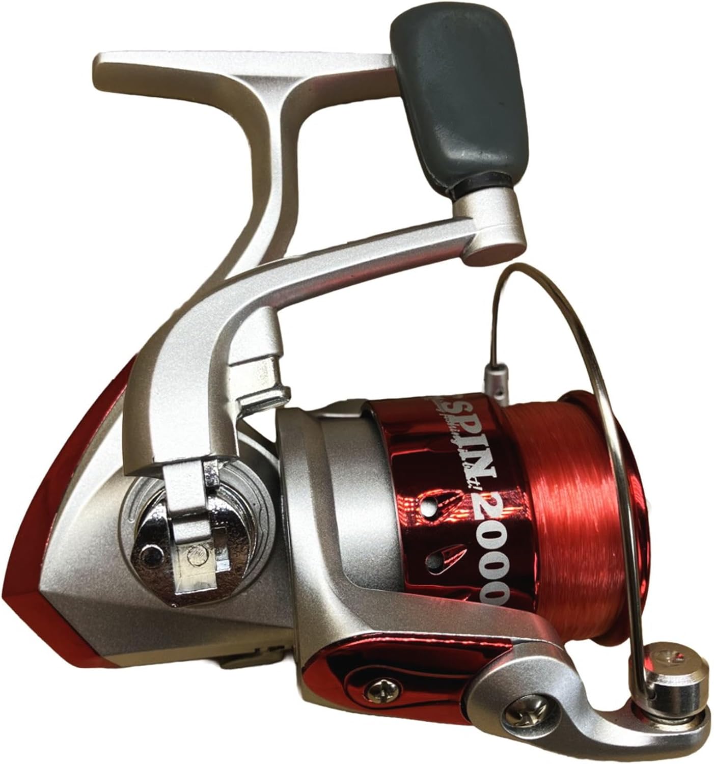 Riseway 2000 Basic Spin Reel with Thread No. 3 - 120 m, Red