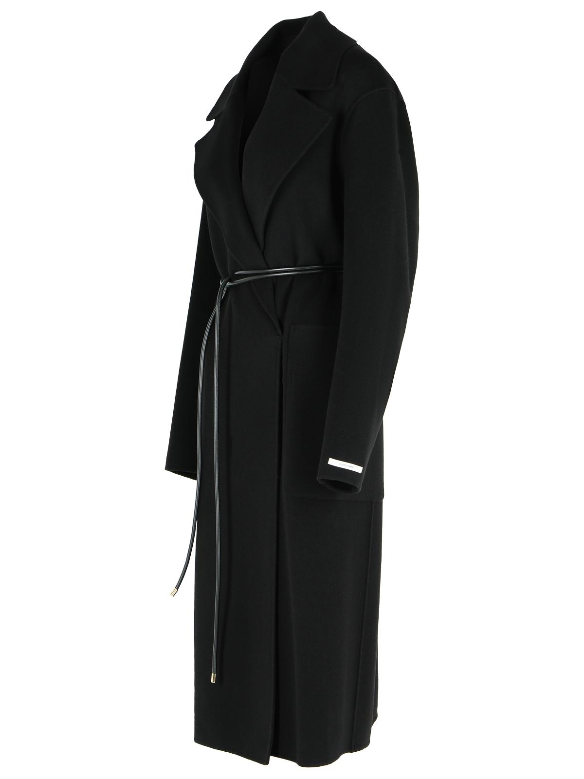 Sportmax SportMax Abate 'ブラックバージンウールローブコート - Image 6