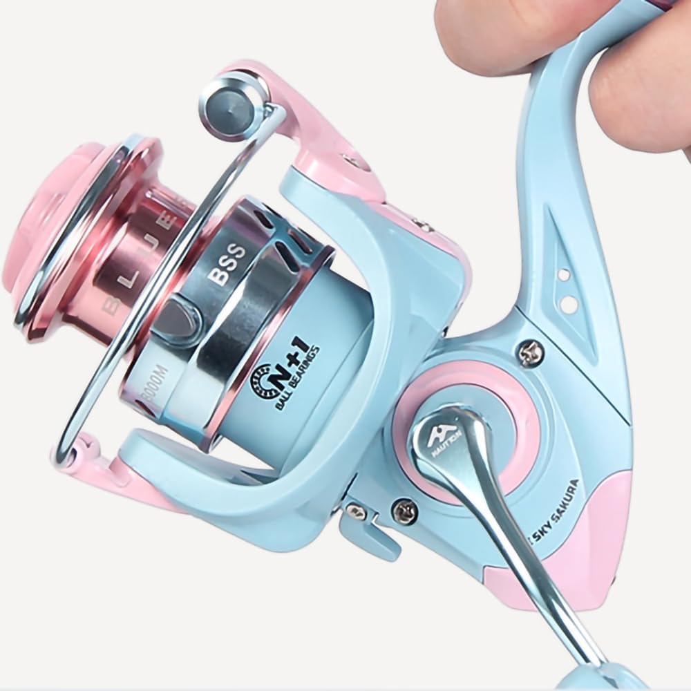 Spinning Reel, No. 3000, Fishing Equipment, Lightweight, Ice Fishing, Freshwater Fishing, Saltwater Fishing, Aging, Wakeon, 3+1BB, 5.2:1 Gear Ratio, Left and Right Interchangeable Handle, Durable