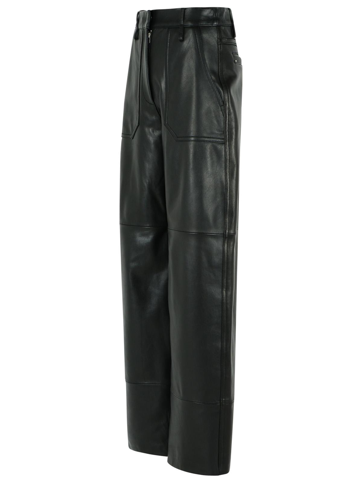 Sportmax SportMax 'Garbo' Black Nappa Lear Pants - Image 6