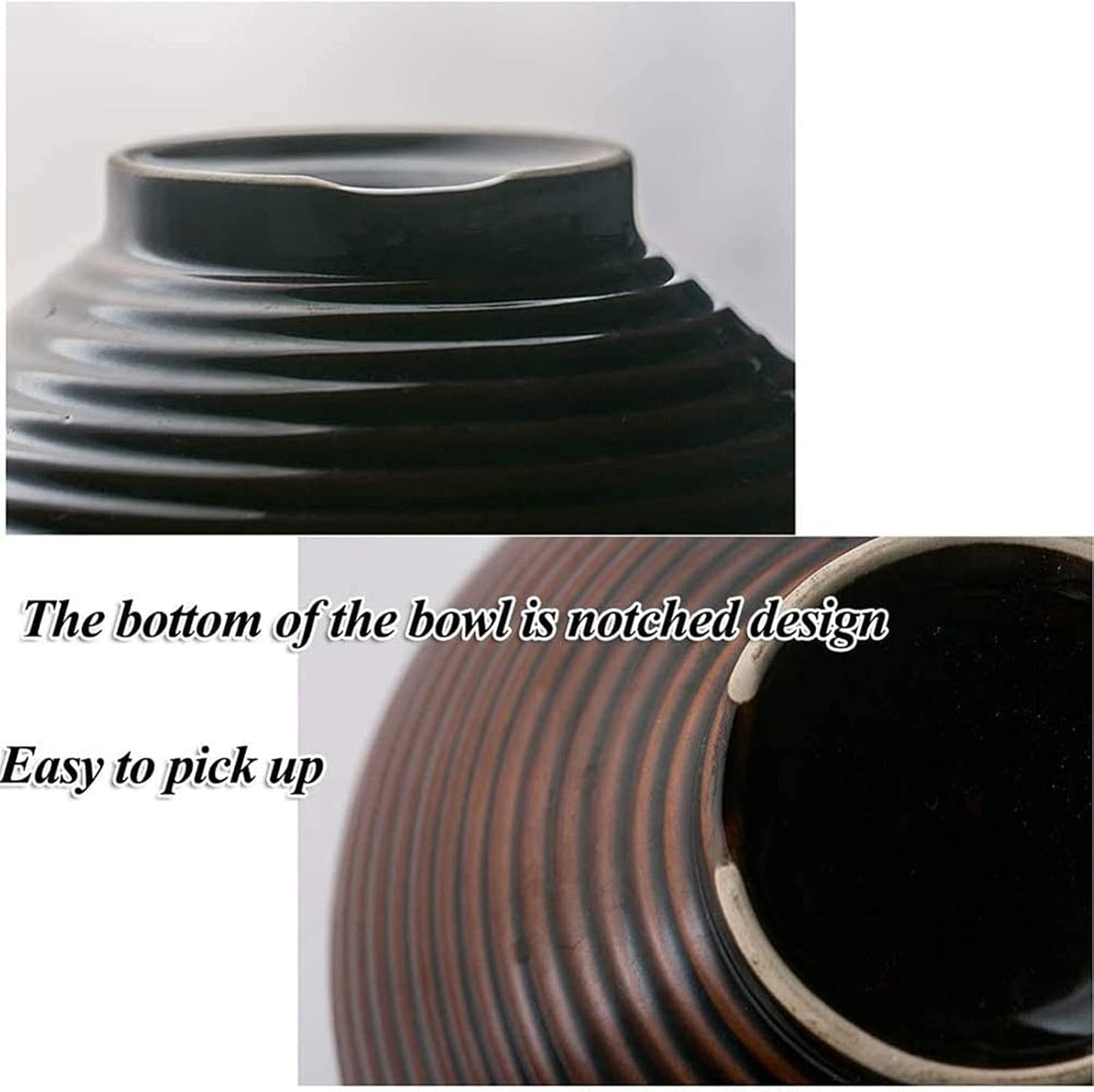 7" Ceramic Ramen Soup Bowl, Instant Ramen, Soup, Noodle, Four, Udon, Buckwheat Bowl A, 7''