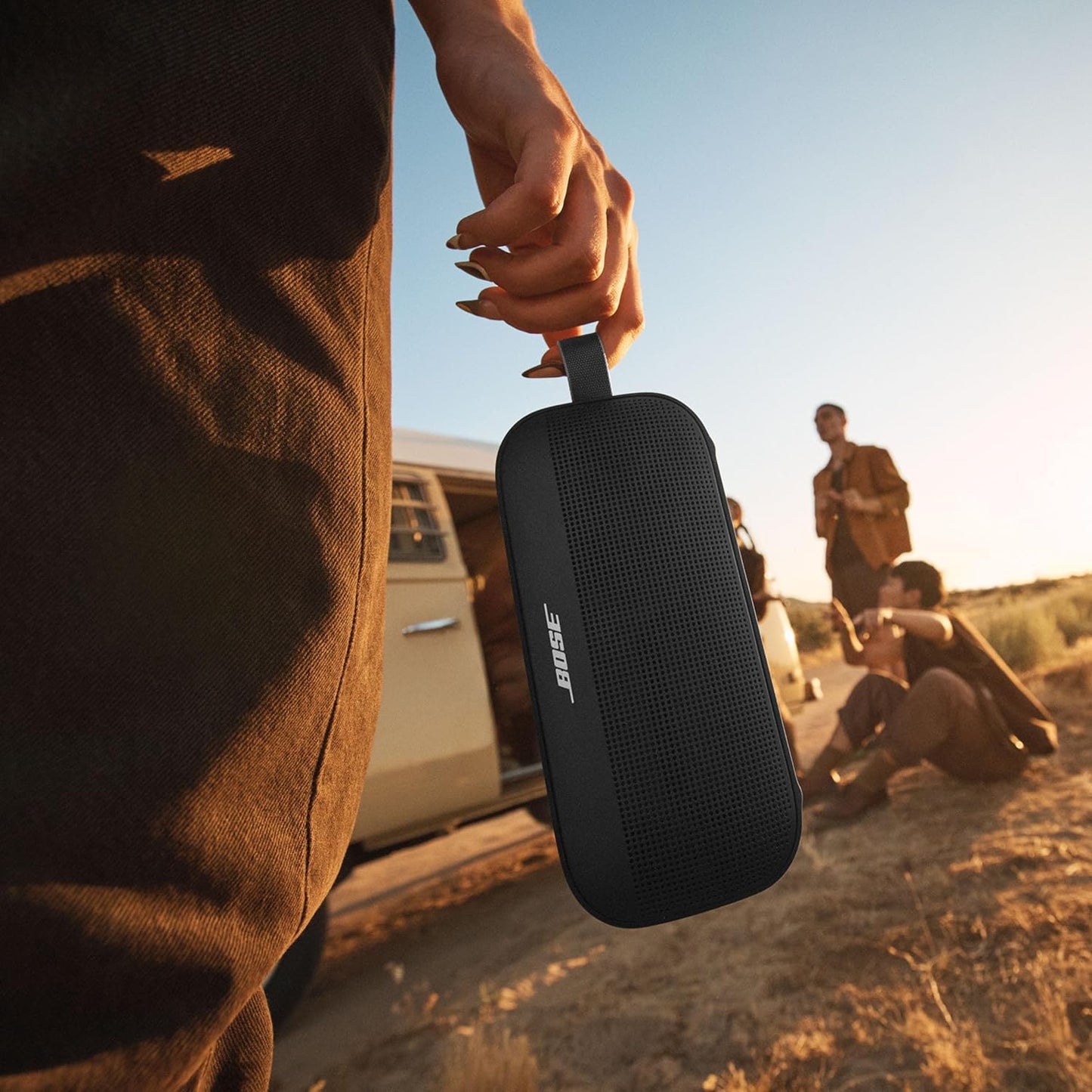 Bose SoundLink Flex Portable Speaker (2nd Gen) Wireless Bluetooth Mini Portable Speaker with Hi-Fi Audio, Up to 12 Hours of Playtime, Waterproof and Dustproof, Black