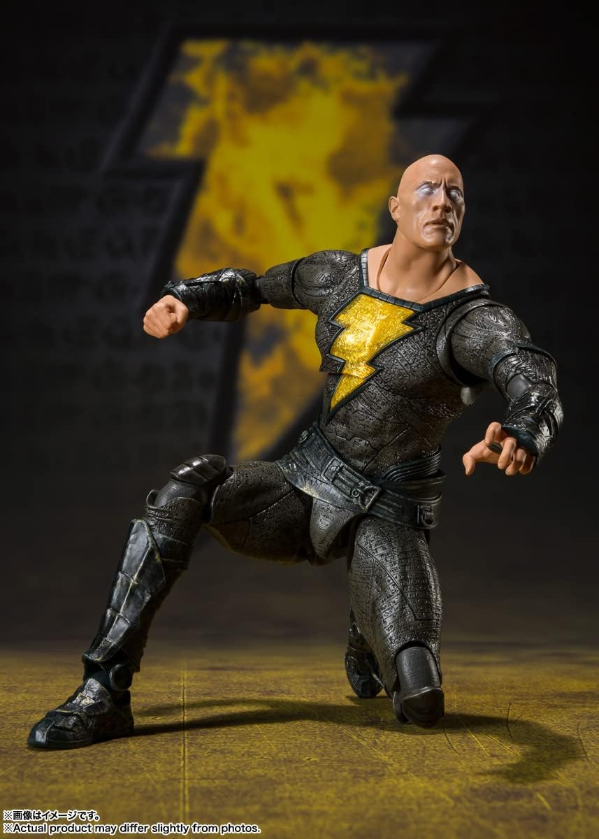 S.H. Figuarts BAS64170 Black Adam, Approx. 6.5 inches (165 mm), PVC, ABS & Fabric, Pre-Painted Action Figure