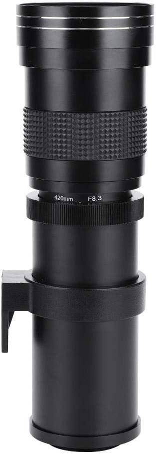 Telephoto Lens, 420-800mm F/8.3-16 Telephoto Lens Manual Zoom Lens for DSLR Cameras (Canon EF Mount)