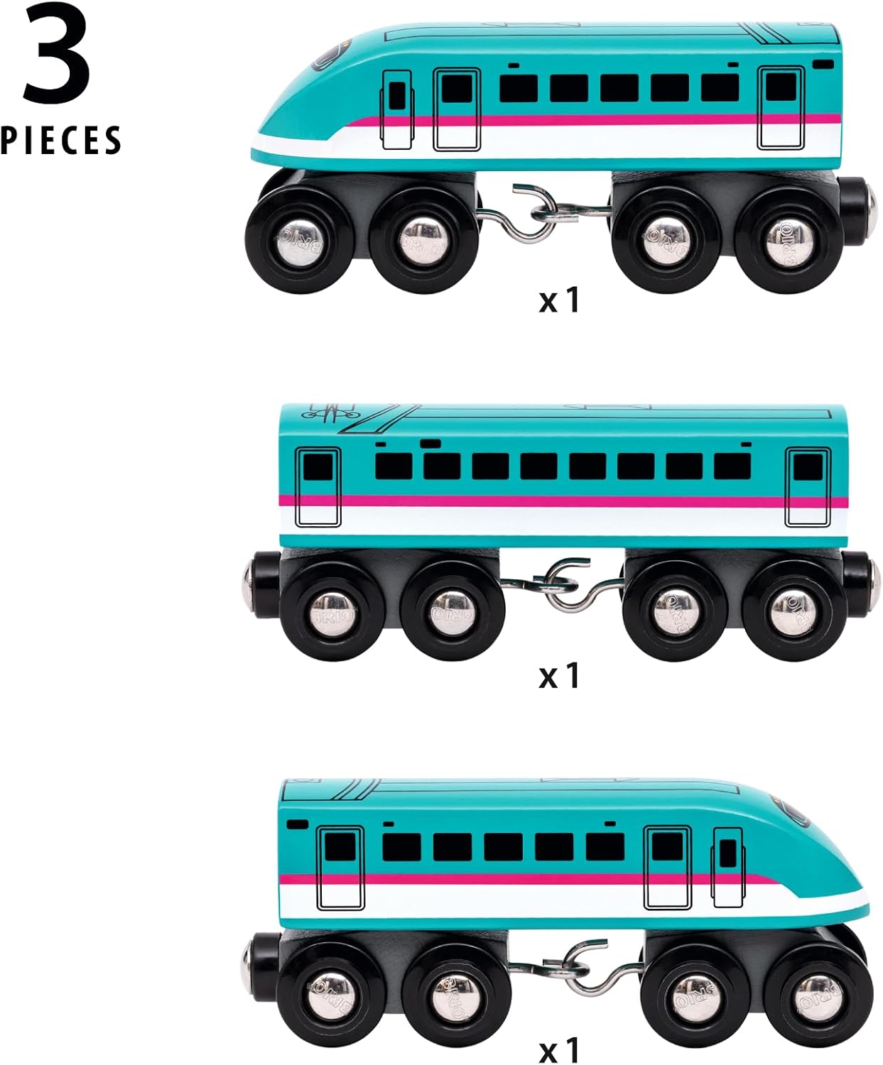 Brio (ブリオ) World Railway Series Shinkansen E5 Hayabusa 36086, Suitable for Ages 3 and Up, [Toy, Toy Vehicle, Wooden Toy, Train, Locomotive, Vehicle, Electric Vehicle, Gift (Birthday/Christmas)]