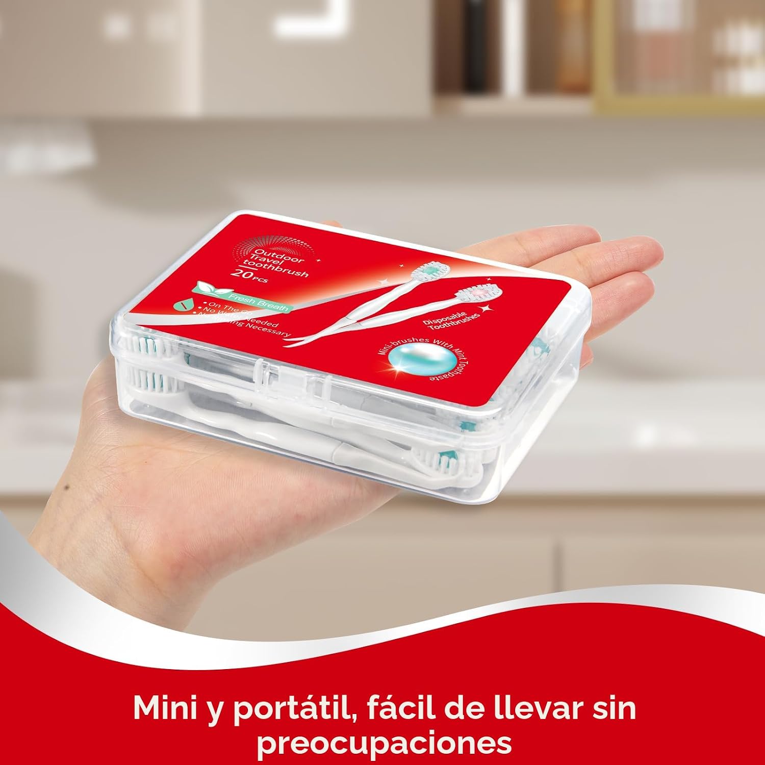 Cepillos de Dientes Mini Desechables con Pasta de Dientes y Palillos, Limpiadores de Lengua, Reducen el Mal Aliento, Raspador de Lengua, Cepillo de Dientes Prepastado, Ideal para Trabajo o