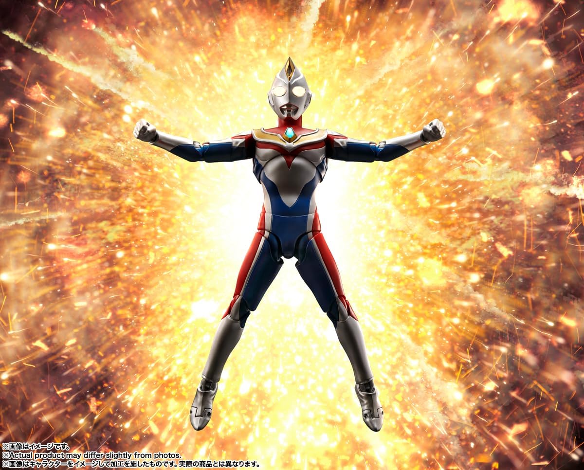 Tamashi Nations S.H. Figuarts (True Bone Carving Manufacturing Method), Ultraman Dyna, Flash Type, Approx. 5.9 inches (150 mm), PVC & ABS Pre-Painted Action Figure