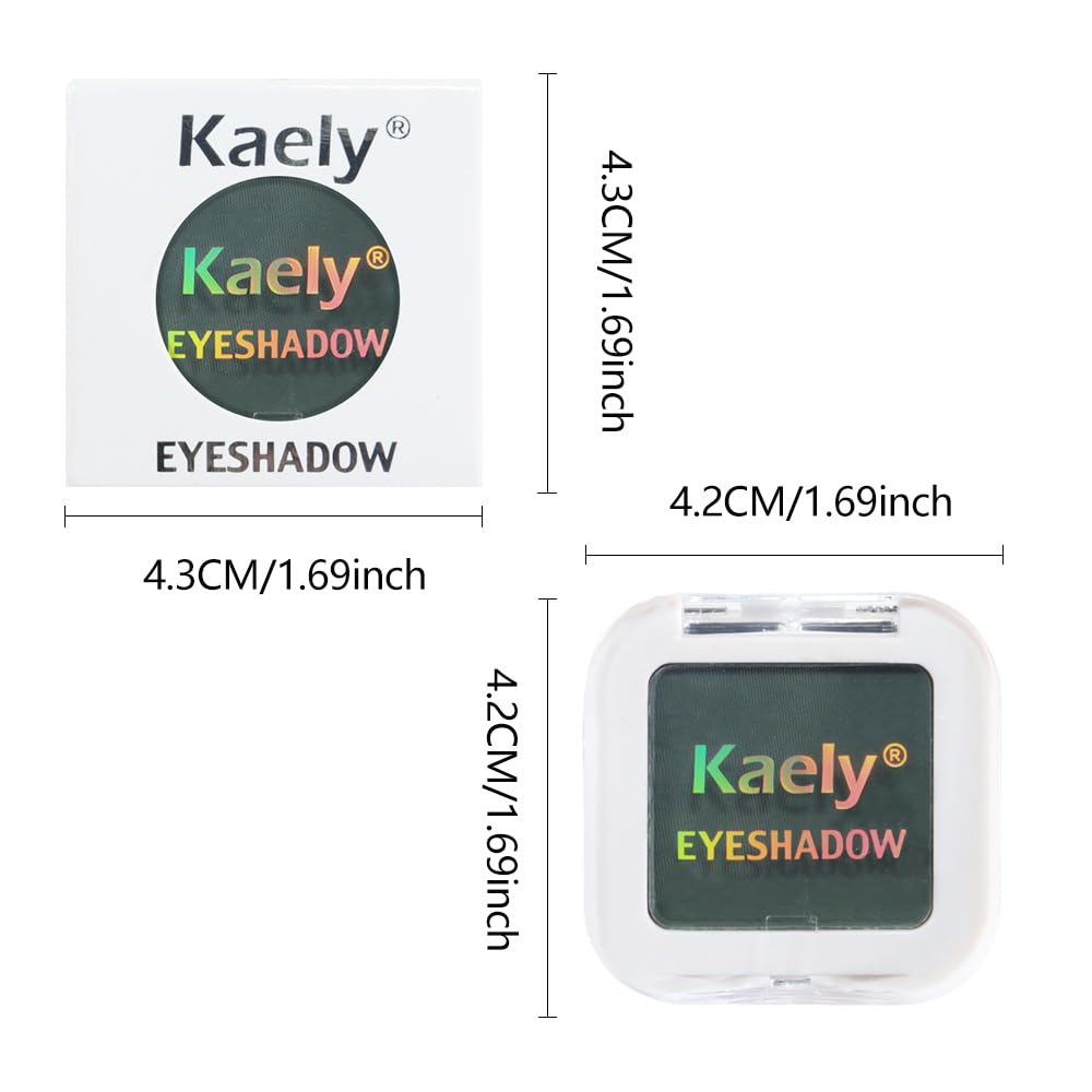 FeiCuiYun - Paleta de sombra de ojos mate monocromática, sombra de ojos verde bosque mate para mujeres mayores, mini sombra de ojos prensada pigmentada impermeable, vegana, con talco, libre de