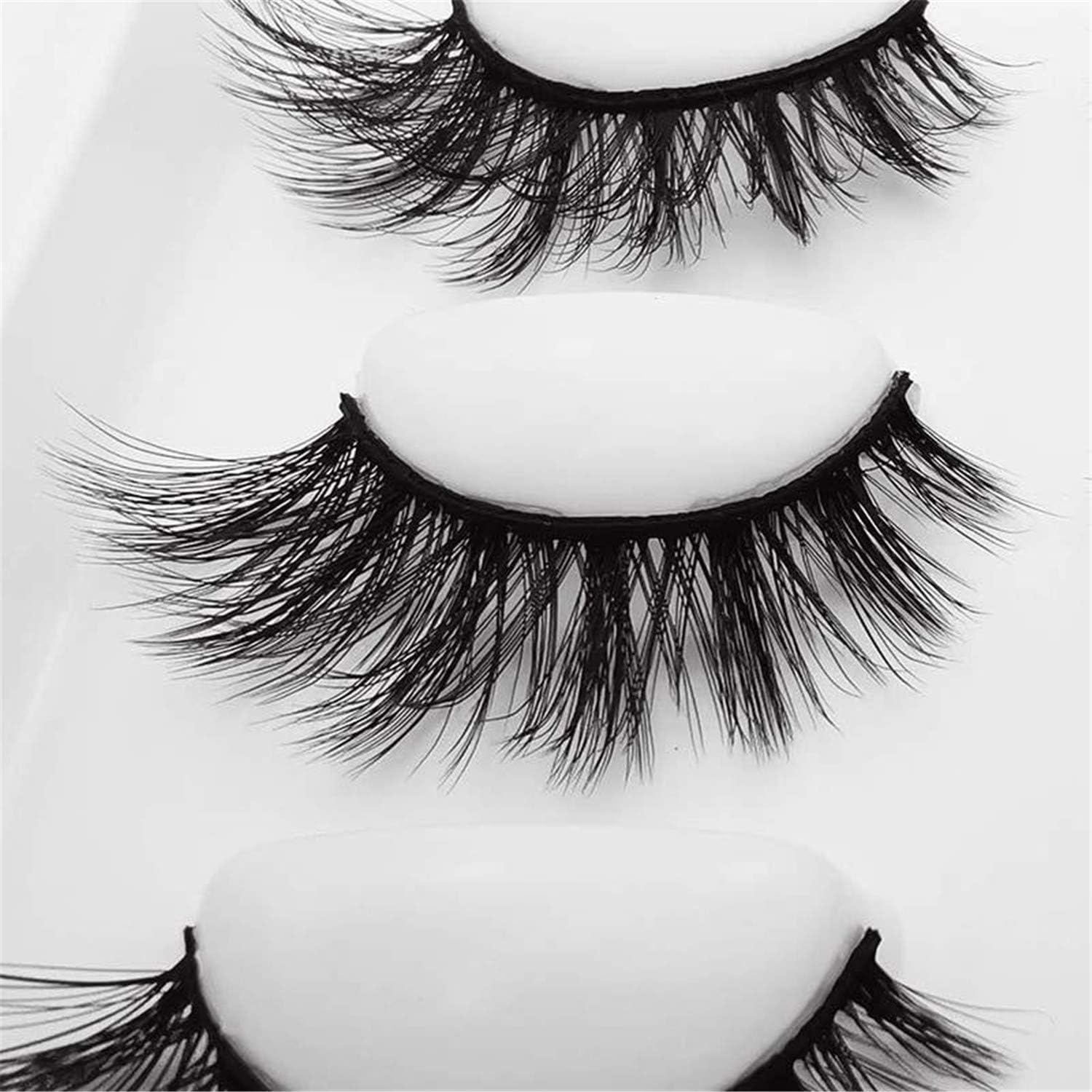 LUCHUAN 10 Pairs False Eyelashes Natural Look Natural Look Natural False Eyelashes Mink False Eyelashes A Glamorous Volume Eyelash Fluffy Long Eyelashes 3D Reusable Black (Y006)