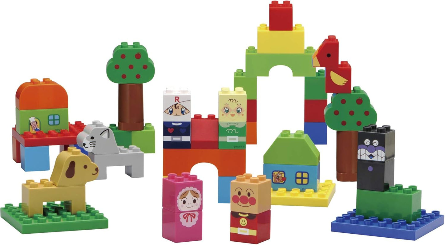 BANDAI Anpanman First Block Bucket L Suitable for Ages 1 Year 6 Months and Up