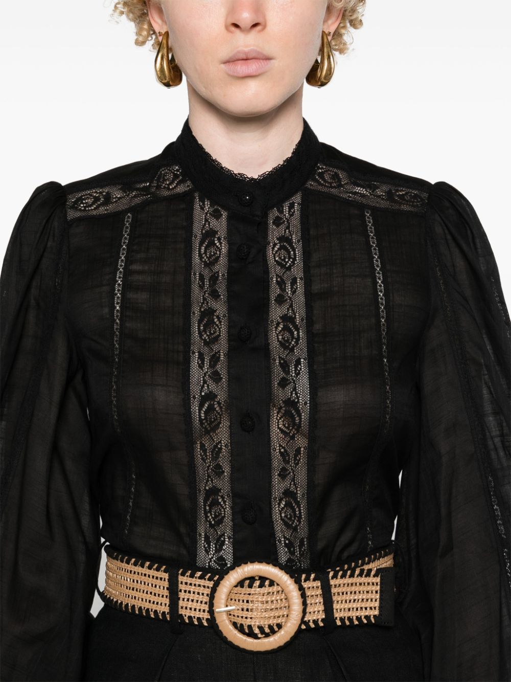 Zimmermann ZIMMERMANN LACE TRIMディテールシャツ - Image 6