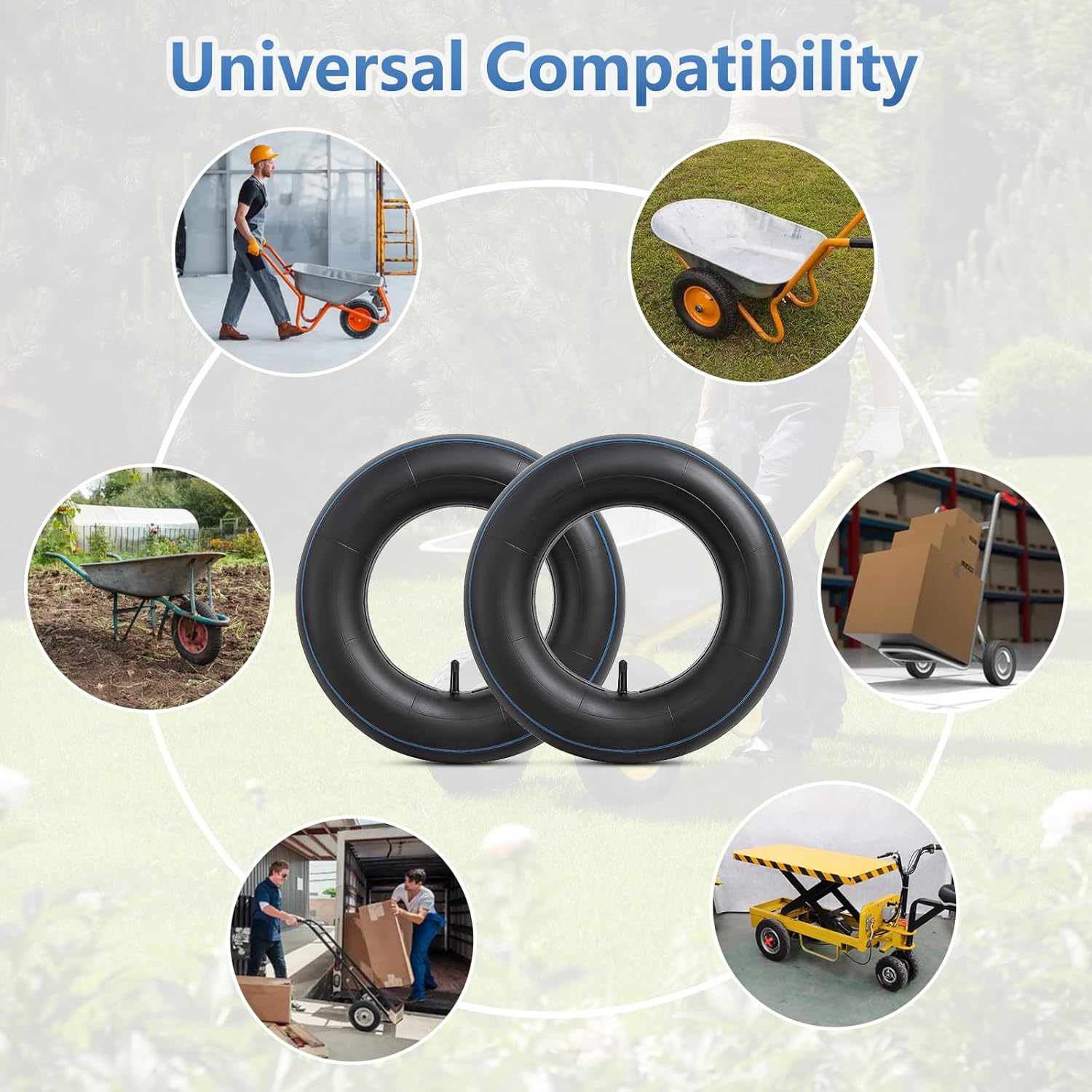 2 pcs, 4.80-8 Tube, Thick Wall, Valve TR13, 4.80/4.00-8 Single Wheel, Agricultural Machinery, Management Machine, Tiller Tire Tube, Fits 4.80-8 4.00-8 Single Wheel/Agricultural Machinery