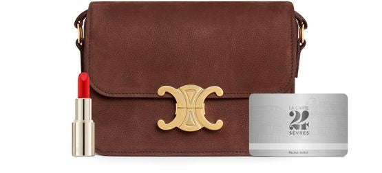 CELINE teen Triomphe bag in grained nubuck calfskin - Image 6