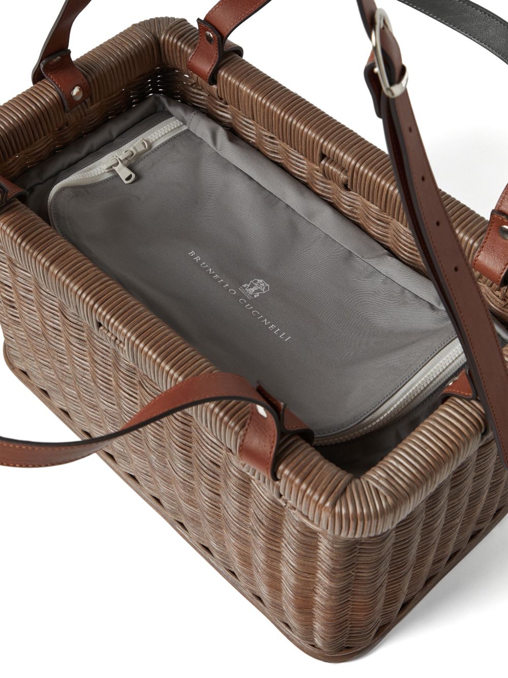Brunello Cucinelli Wicker Basket Bag - Image 6
