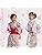 SLINX HF19 Yukata, Children, Girls, Baby, Kids, Summer Festivals, Summer, Kimono, Yukata, Children's Yukata, Separates, 3-Piece Set, Obi Ribbon, Camisole, Japanese Pattern, One Piece Top and Bottom