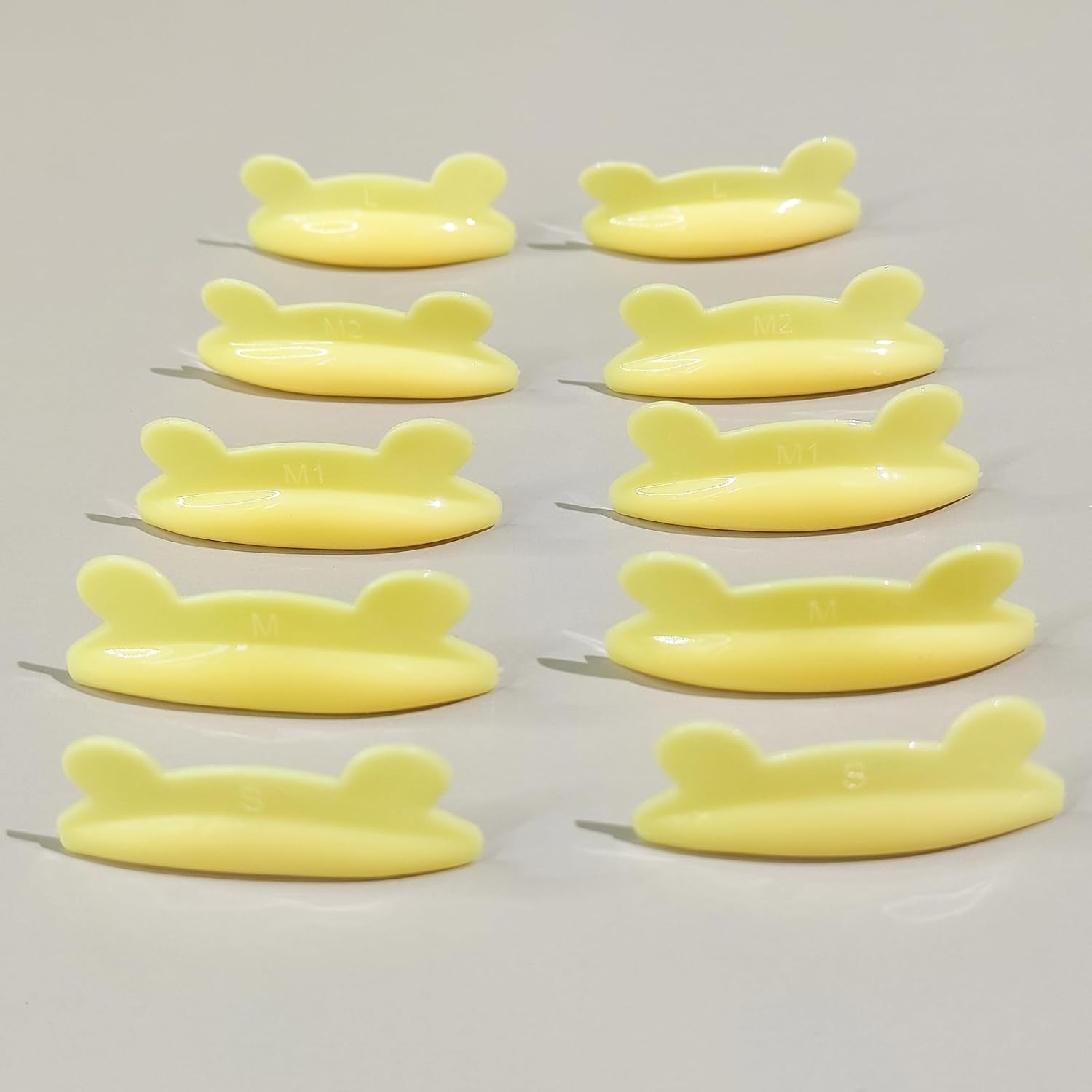 Libeauty Eyelash Perm Pad Cute Mouse Shaped Reusable Eyelash Lift Shield Self Adhesive Super Soft Eyelash Perm Rod 10pcs/5 Sizes Eyelash Perm Tool