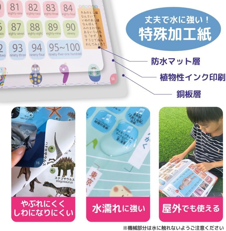 Supervised by Montessori Teacher, 3rd Edition, No Stylus Needed?! Sound Picture Book, Japanese and English, All Educational Sound Book, Talking Encyclopedia, Educational Picture Book, Bilingual