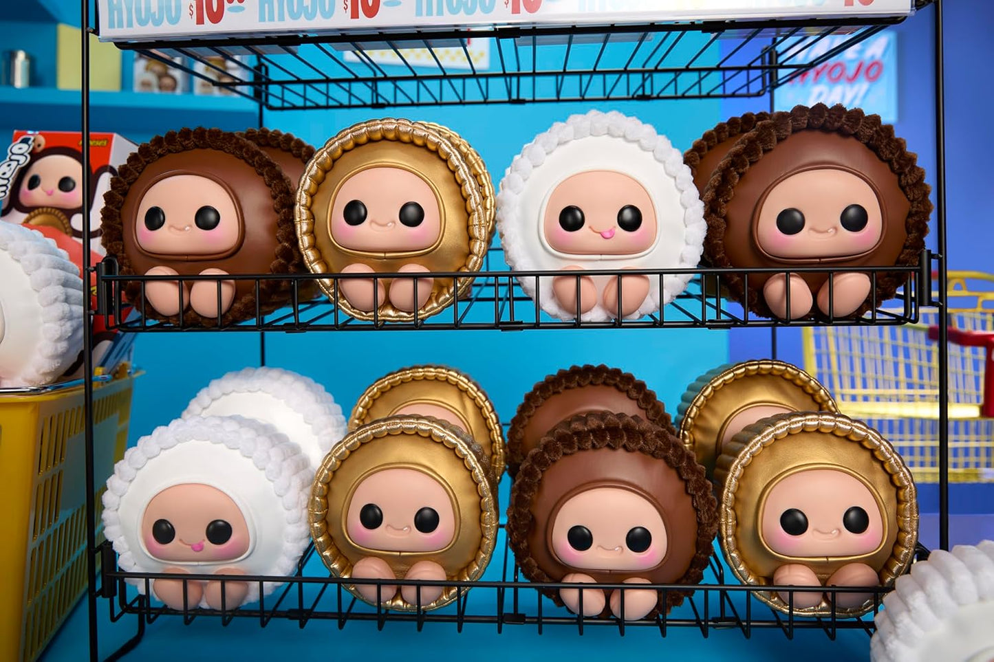 Hyojo Serie de Tazas de Mantequilla de Maní Reese's, Caja Ciega de Peluches Coleccionables, Edición Limitada, 3 para Coleccionar, Chocolate con Leche, Crema Blanca y Mantequilla de Maní Todo Dorado