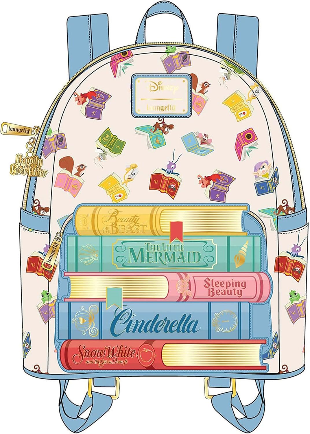 Disney by Loungefly Princess Books Classics Backpack, Multi-Colour, WDBK2229