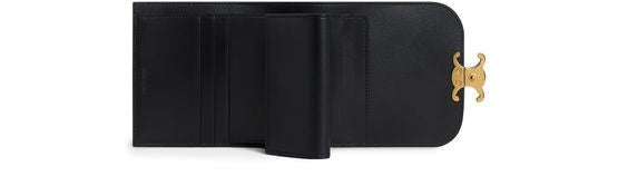 CELINE Triomphe small flap in shiny calfskin wallet - Image 6