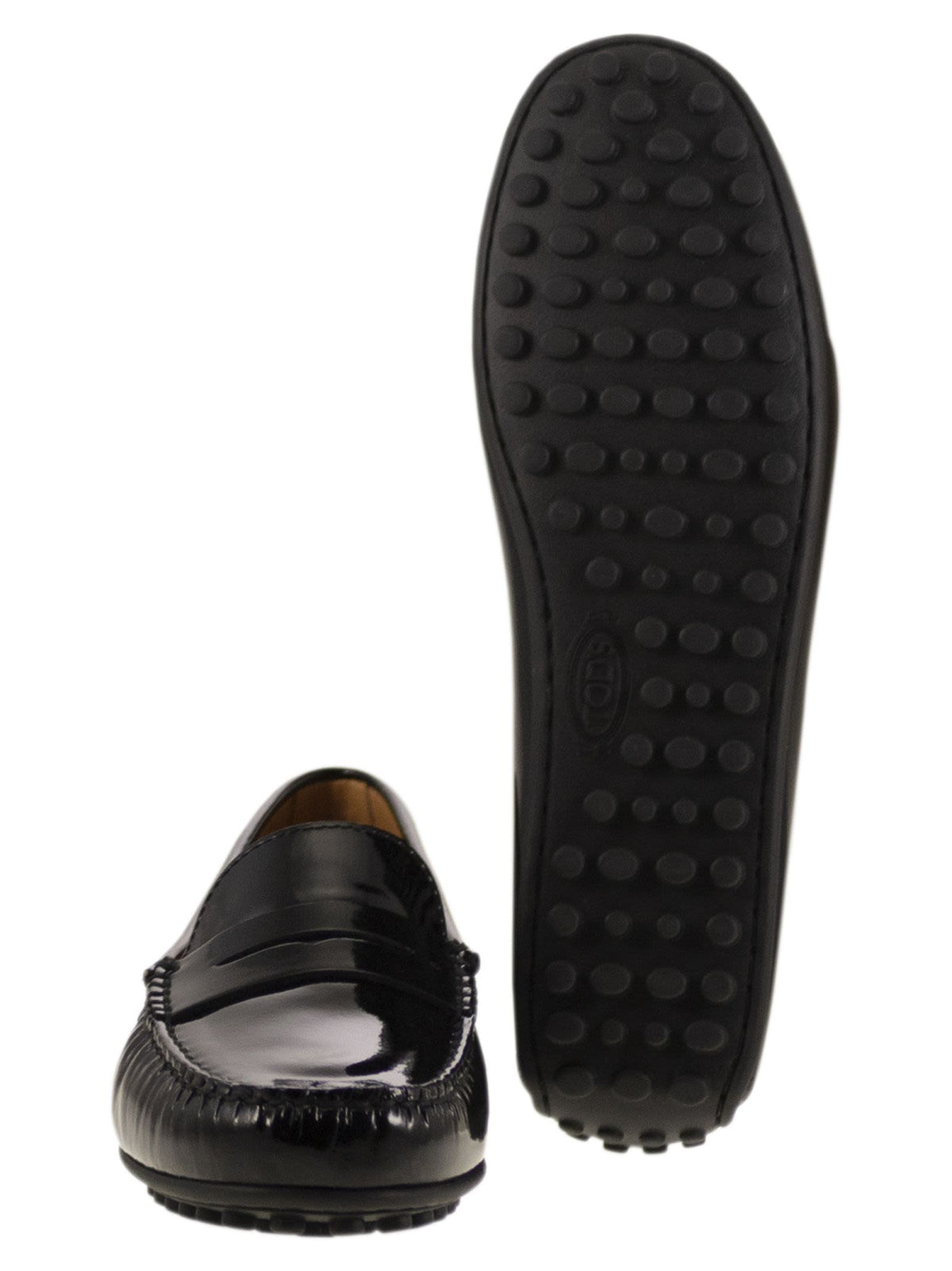 Tods トッド 'S 光沢のある革のシティゴミノモッカシン - Image 6