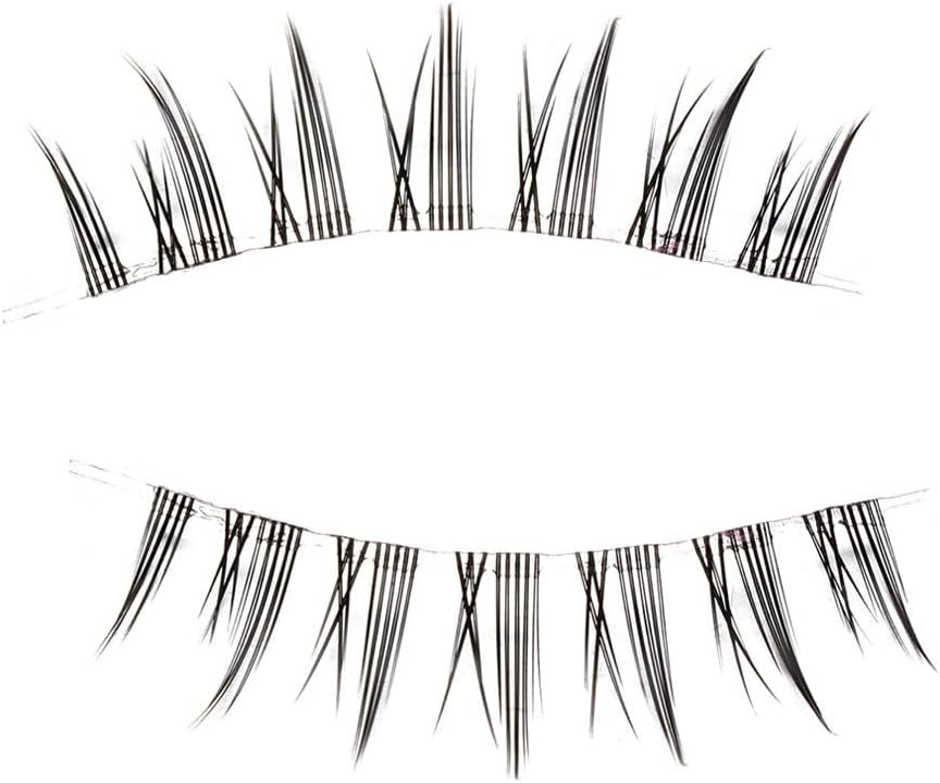 False Eyelashes 5 Pairs Thin Transparent Stem Natural Faux False Eyelashes Beginner Makeup Tools Handmade Ultra Light Eyelashes
