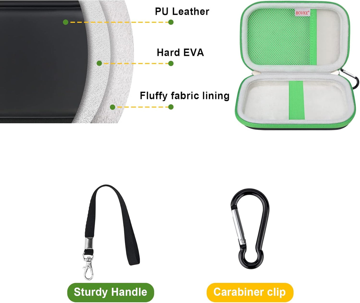 BOVKE Carrying Case for Nintendo Game & Watch - The Legend of Zelda Handheld Game Console Classic Device Mesh Pocket for Charging Cable Zelda Accessories Black